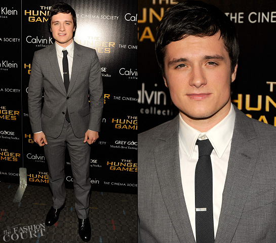 Josh Hutcherson in Calvin Klein Collection'The Hunger Games' NYC 