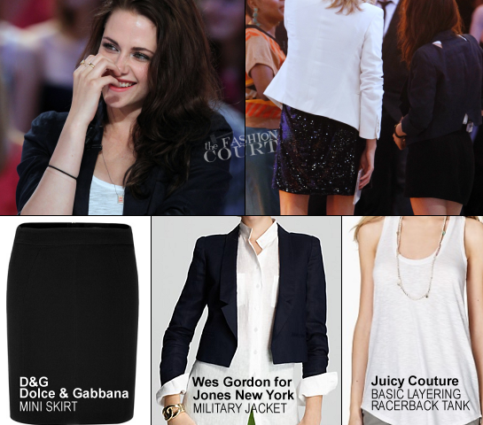 Kristen Stewart in Wes Gordon, Dolce & Gabbana and Juicy Couture | 'Le Grand Journal'