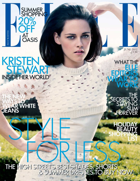 Cover Girl: Kristen Stewart Goes Retro for ELLE UK June 2012!