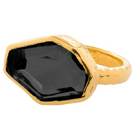 Melinda Maria SLICED Ring in Black Onyx