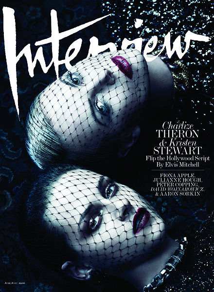 Dark Beauty: Charlize Theron & Kristen Stewart for Interview Magazine!