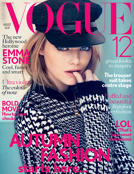 Cover Girl: Emma Stone for the August Issue of British Vogue!