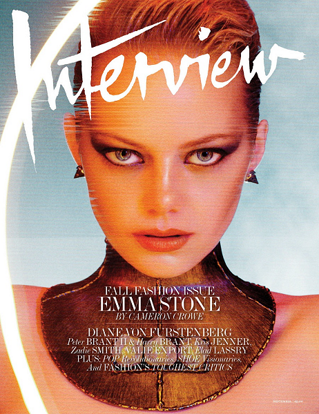 Cover Girl: Emma Stone's Electric 1980's Style for Interview's September Fashion Issue!