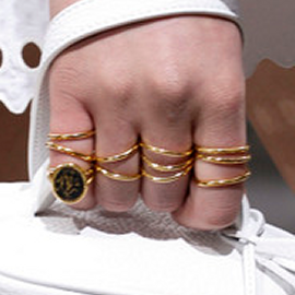 Balenciaga Spring 2013 Gold Rings