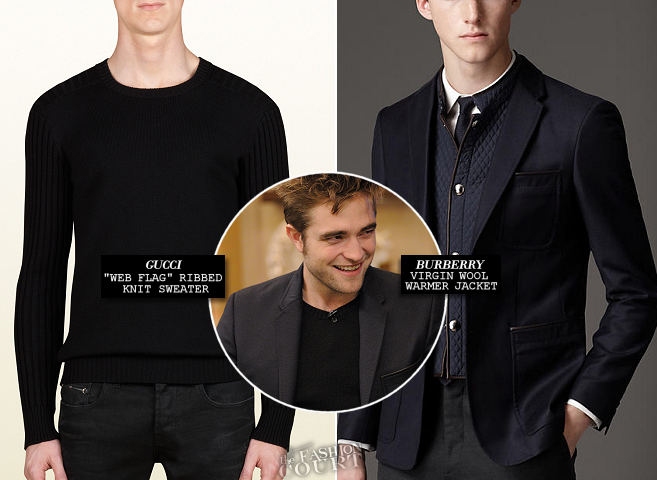 Robert Pattinson em Gucci e Burberry London | 'Live!  com Kelly e Michael '