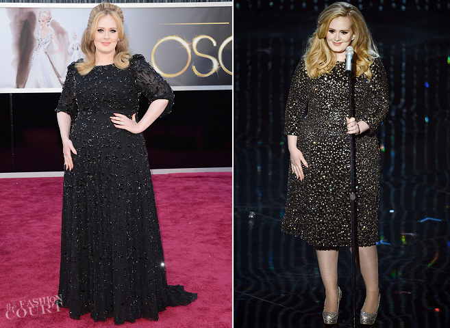 Adele in Jenny Packham & Burberry | 2013 Oscars