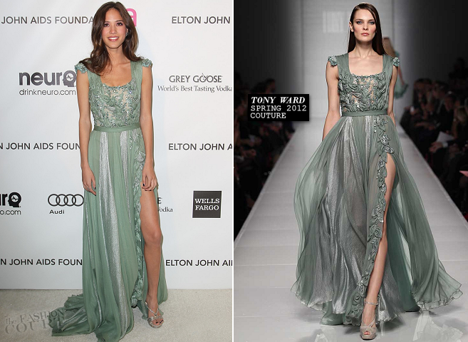 Kelsey Chow in Tony Ward Couture | 2013 Elton John AIDS Foundation Academy Awards Viewing Party