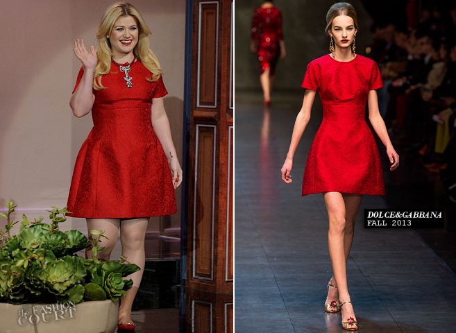 Kelly Clarkson in Dolce & Gabbana | 'The Tonight Show with Jay Leno'