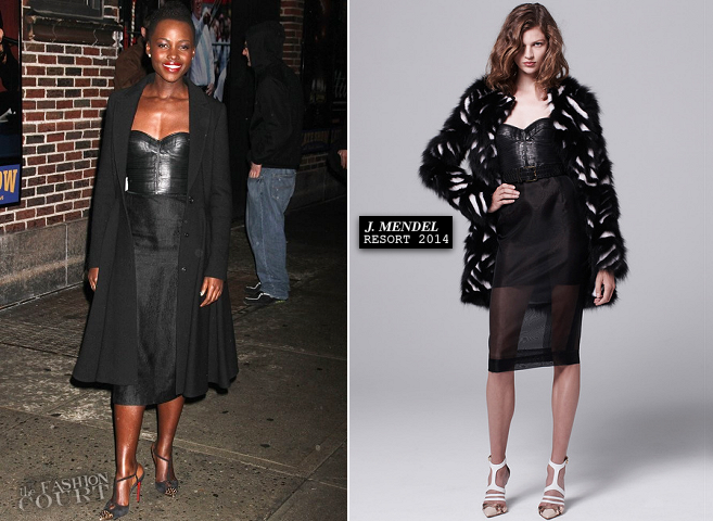 Lupita Nyong'o in J. Mendel | 'Late Show with David Letterman'