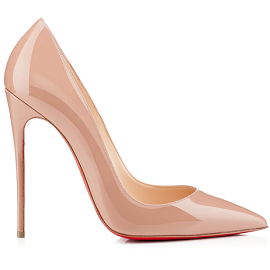 Christian Louboutin 'So Kate' 120mm Nude Patent Pumps