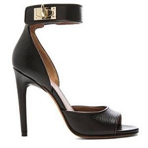 Givenchy by Riccardo Tisci Shark Tooth Clasp Leather Ankle-Strap Sandals