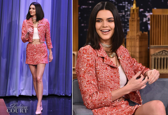 Kendall Jenner in Chanel | 'The Tonight Show starring Jimmy Fallon'