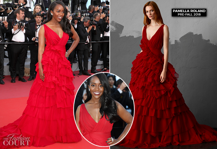 Aja Naomi King in Pamella Roland | Cannes Film Festival 2018: 'Ash is the Purest White' Premiere