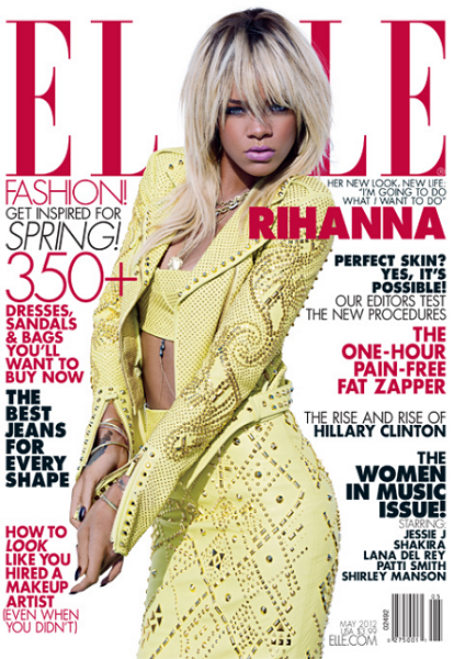 Cover Girl: Rihanna for the May 2012 "Music" Issue of ELLE!