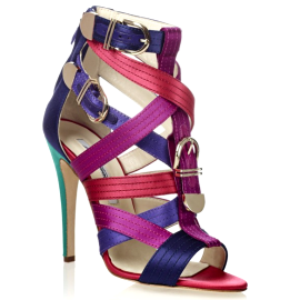 Brian Atwood Fall 2012 Multicolored Buckle Booties