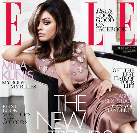 Cover Girl: Mila Kunis for the August Issue of ELLE UK!