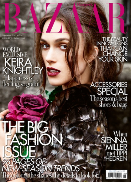 Cover Girl: Keira Knightley's Wanders The Secret Garden for Harper's Bazaar UK!