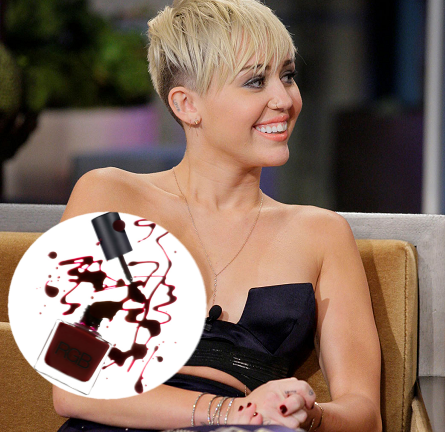 Miley Cyrus Rocks the Season's Coolest Trend on Her Nails - Oxblood!