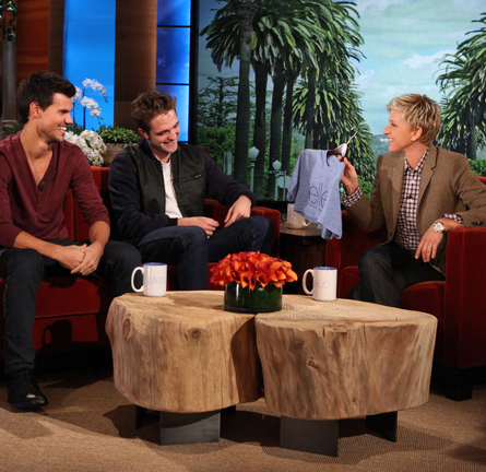 Robert Pattinson in McQ Alexander McQueen & Taylor Lautner in John Varvatos | NBC's 'The Ellen DeGeneres Show'