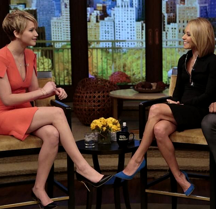 Jennifer Lawrence in Marios Schwab | 'LIVE! with Kelly and Michael'