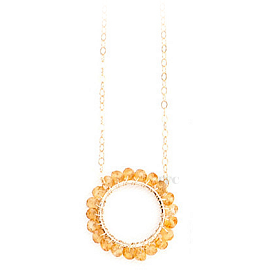 JLynn Jewelry Birthstone Circle Necklace - November