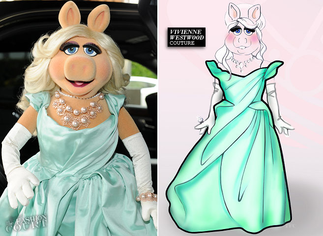 Miss Piggy in Vivienne Westwood Couture | 2014 Oscars
