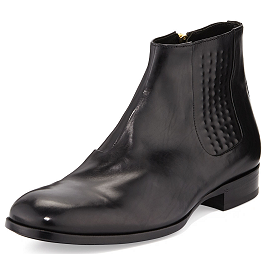  Alexander McQueen Riveted Leather 'Chelsea' Boots