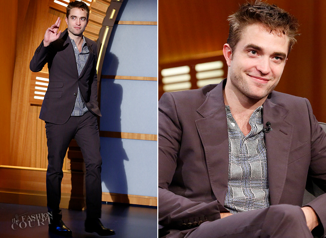 Robert Pattinson in Gucci | 'Late Night with Seth Meyers'
