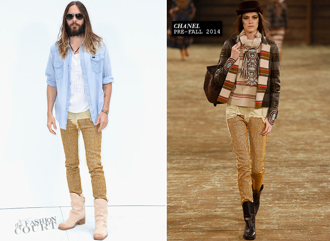 Jared Leto in Chanel | Paris Couture Fashion Week: Fall 2014 – Front Row at CHANEL