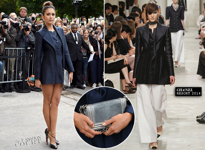 Nina Dobrev in Chanel | Paris Couture Fashion Week: Fall 2014 – Front Row at CHANEL