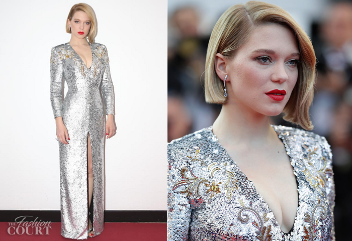 Inside the making of the sequined Louis Vuitton dress worn by Léa Seydoux  at the premiere of No Time to Die