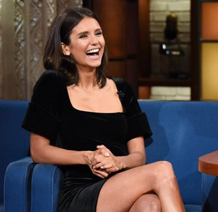 Nina Dobrev in Christopher Kane | 'The Late Show with Stephen Colbert'
