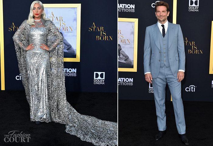 Lady Gaga in Givenchy Couture & Bradley Cooper in Gucci | 'A Star Is Born' Hollywood Premiere