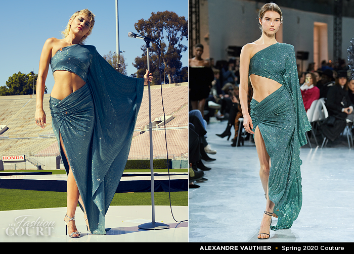 Miley Cyrus in Alexandre Vauthier Couture | Global Goal: Unite for Our Future 2020