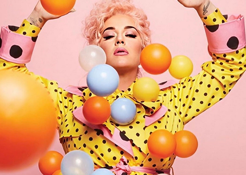 Katy Perry in Moschino | 'Smile' Keyart Photoshoot