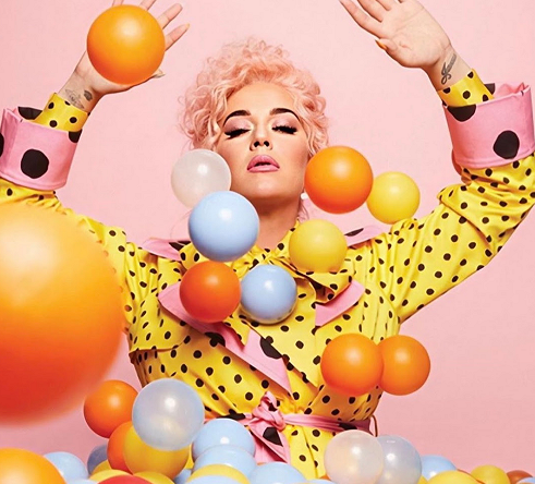 Katy Perry in Moschino | 'Smile' Keyart Photoshoot
