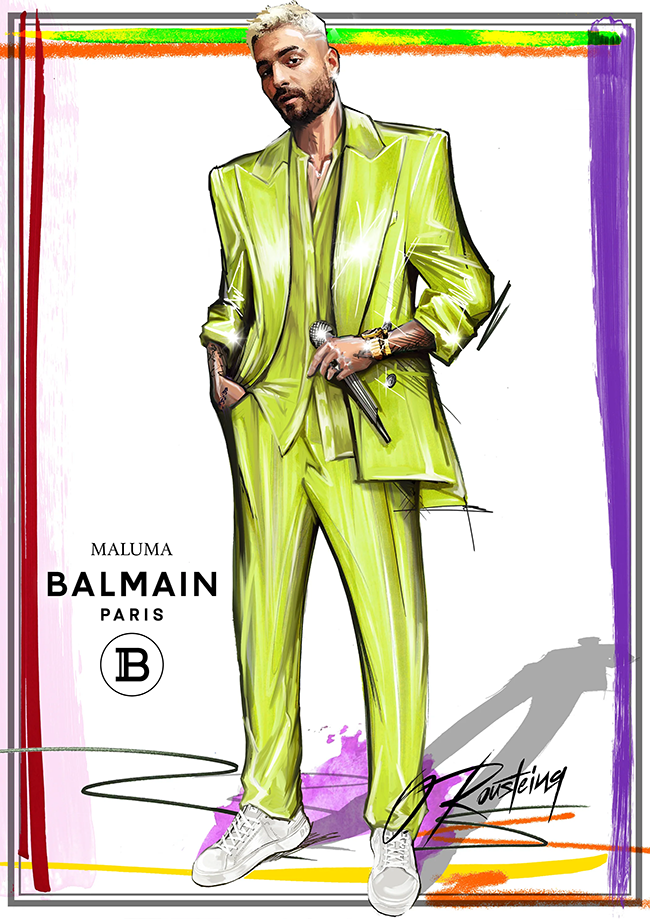 Maluma in Versace & Balmain | 2020 MTV Video Music Awards