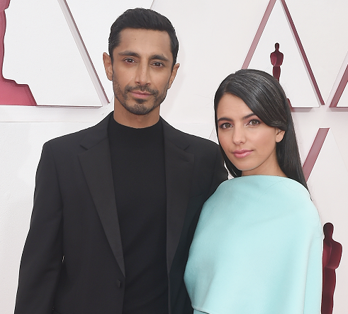 Riz Ahmed in Prada & Fatima Farheen Mirza in Valentino Couture | 2021 Oscars